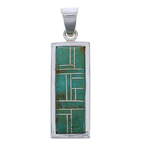 Genuine Sterling Silver Turquoise Pendant EX29190