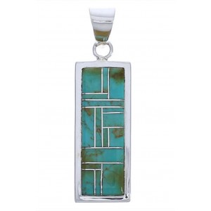 Southwestern Jewelry Turquoise Inlay Pendant EX29194