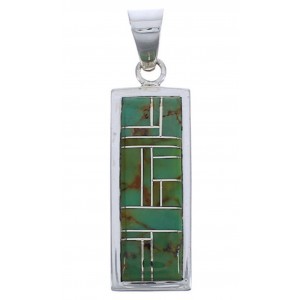 Turquoise Inlay Jewelry Southwestern Pendant EX29198