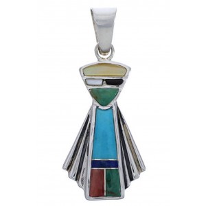 Sterling Silver Multicolor Southwest Pendant Jewelry EX29202