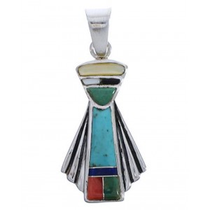 Multicolor Southwest Sterling Silver Pendant Jewelry EX29204