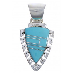 Southwest Turquoise Inlay Jewelry Pendant EX29218