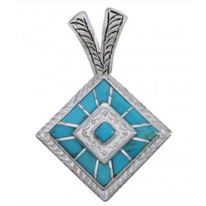 Southwest Turquoise Inlay Pendant Jewelry EX29241