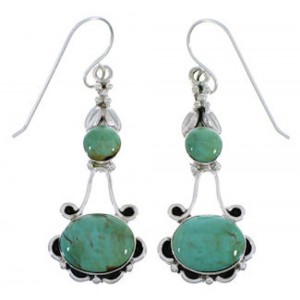 Sterling Silver And Turquoise Southwest Earrings EX31740