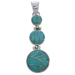 Sterling Silver And Turquoise Substantial Pendant Jewelry PX29326