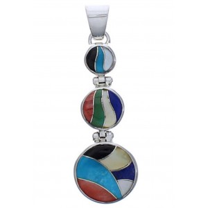 Multicolor Sterling Silver High Quality Southwest Pendant PX29330