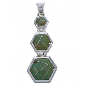 Well-Built Turquoise Sterling Silver Pendant PX29336