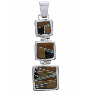 Genuine Sterling Silver Multicolor Substantial Jewelry Pendant PX29350