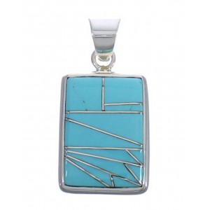 Turquoise Well-Built Jewelry Southwestern Silver Pendant PX29375