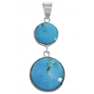 Turquoise And Sterling Silver Southwest Pendant PX29688