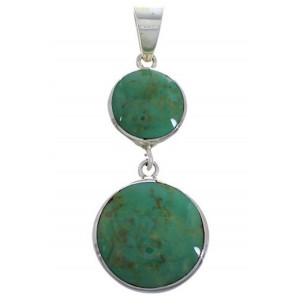 Turquoise And Sterling Silver Jewelry Southwestern Pendant PX29691