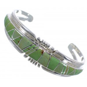 Turquoise Southwestern Genuine Sterling Silver Cuff Bracelet CX49935