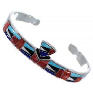 Turquoise Multicolor Sterling Silver Cuff Bracelet Jewelry NS29373