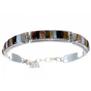 Opal Tiger Eye Multicolor Silver Whiterock Link Bracelet HS18102