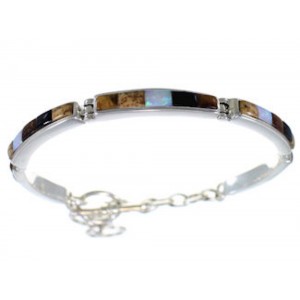 Tiger Eye Opal Multicolor Whiterock Link Bracelet Jewelry HS17535