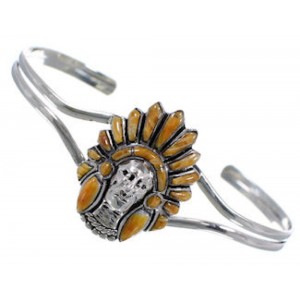 Oyster Shell Inlay Jewelry Chief Head Bracelet BW70159