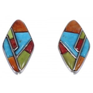 Whiterock Sterling Silver Mojave Turquoise Multicolor Earrings NS39519