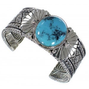 Genuine Sterling Silver Jewelry Turquoise Cuff Bracelet HX27275