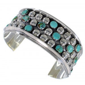 Turquoise Jewelry Sterling Silver Southwestern Cuff Bracelet MX27517