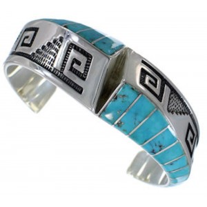 Southwest Silver Turquoise Inlay Jewelry Bracelet PX27926