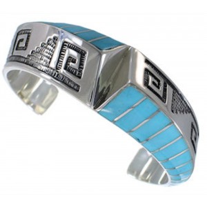 Turquoise Inlay Southwest Cuff Bracelet BW70512