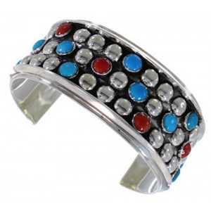 Sterling Silver Jewelry Coral Southwest Turquoise Bracelet FX27261