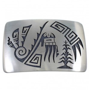 Hopi Red Bearded Kachina George Phillips Belt Buckle YS62635