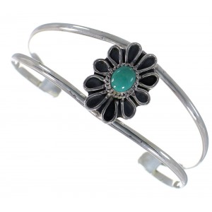 Silver Southwest And Turquoise Cuff Bracelet TX39456