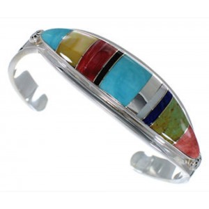 Multicolor Water Wave Sterling Silver Jewelry Bracelet VX37598