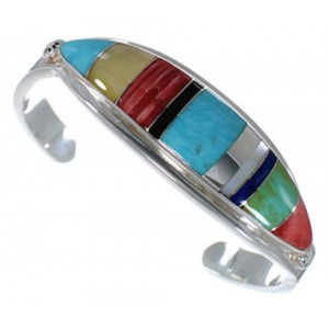 Water Wave Sterling Silver Multicolor Jewelry Bracelet VX37600