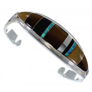 Genuine Sterling Silver Water Wave Multicolor Bracelet VX37608