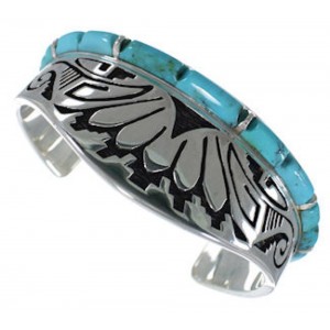 Southwest Turquoise Jewelry Water Wave Silver Cuff Bracelet MX27279