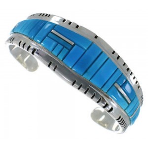 Turquoise Southwestern Sterling Silver Jewelry Cuff Bracelet EX27405