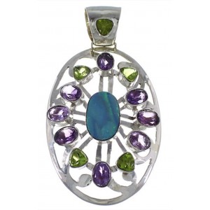 Gem Stone Pendant Southwest Multicolor Jewelry GS61265