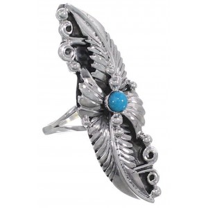 Turquoise Southwest Sterling Silver Ring Size 6-3/4 YX81507