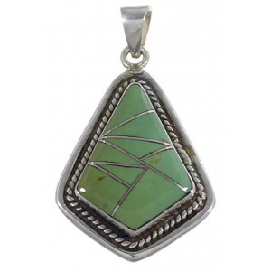 Southwestern Turquoise And Silver Jewelry Pendant EX29594