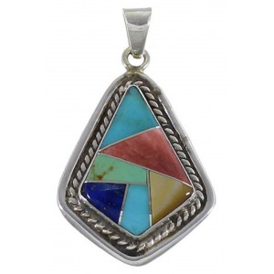 Genuine Sterling Silver And Multicolor Slide Pendant EX29612