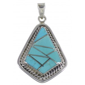 Turquoise Jewelry Sterling Silver Pendant EX29589