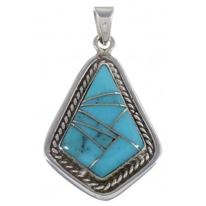 Turquoise And Genuine Sterling Silver Pendant EX29586