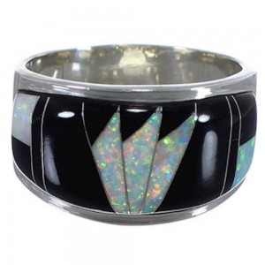 Opal Black Jewelry Whiterock Midnight Sky Ring Size 6-1/2 HS35093