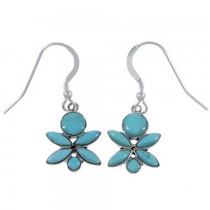 Genuine Sterling Silver Earrings Turquoise JW63000