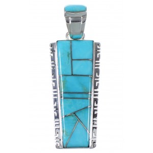 Turquoise Inlay Jewelry Silver Pendant PX41575