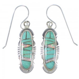 Southwest Turquoise And Opal Earrings EX41132