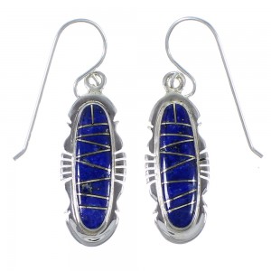 Lapis Southwestern Silver Earrings EX41136