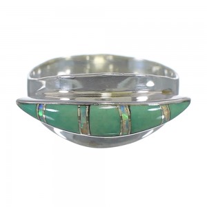 Sterling Silver Southwest Turquoise And Opal Ring Size 8-1/4 EX44537