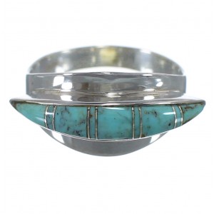 Turquoise Southwest Sterling Silver Ring Size 6-3/4 EX44907