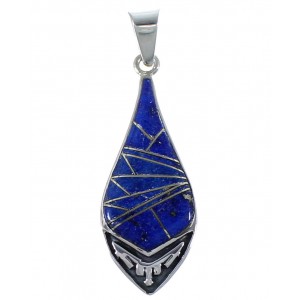 Southwest Lapis Sterling Silver Jewelry Pendant CX46670