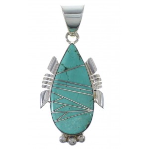 Turquoise Sterling Silver Slide Pendant EX44418