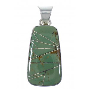 Turquoise Southwest Sterling Silver Pendant EX44451