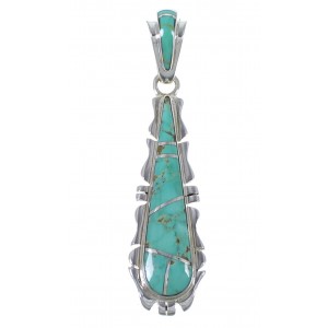 Turquoise And Genuine Sterling Silver Pendant EX44376